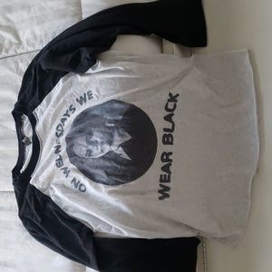 On Wednesdays we wear black wednesday adams shirt size s Halloween